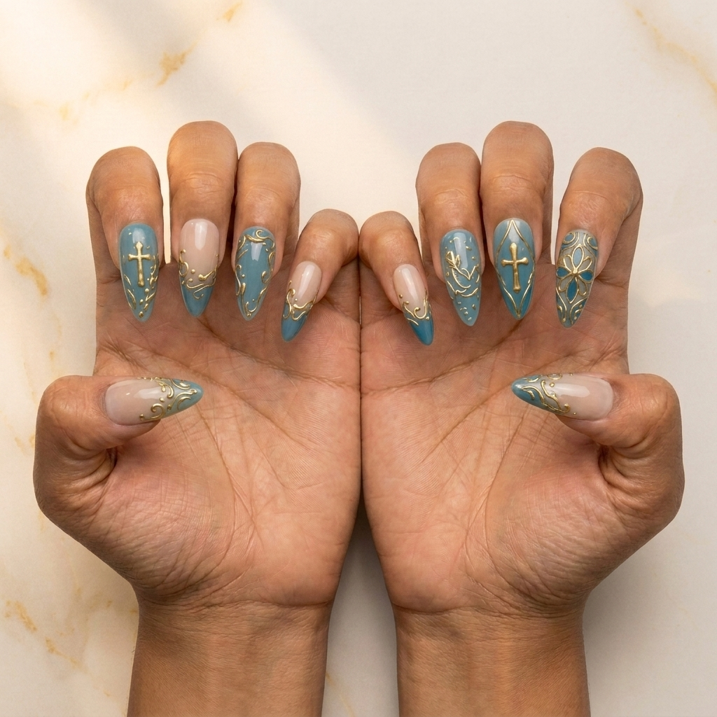 Sacred Teal Filigree